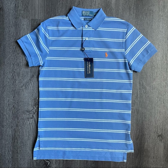 Polo Ralph Lauren Other - (NWT) Ralph Lauren Blue White Striped Polo Shirt S